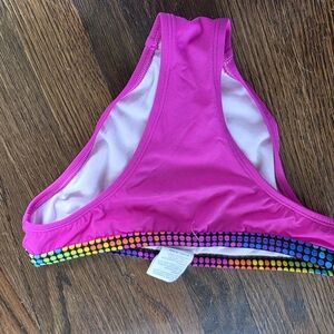 Speedo Girls Pink Multicolor Band Bikini. Bottom Size 14